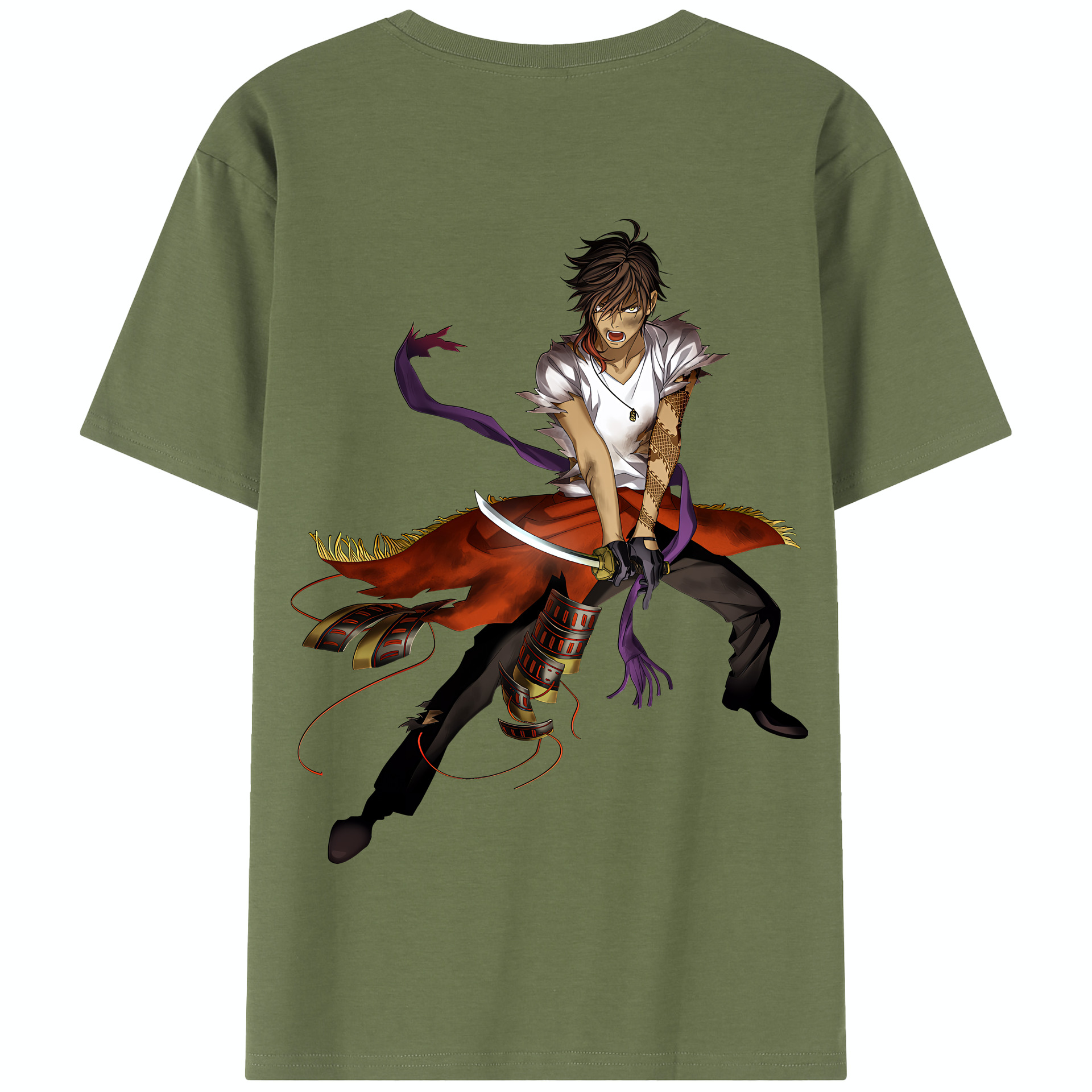 （画像用） 刀剣乱舞 Touken Ranbu 綿100％半袖Tシャツ（背面プリント）